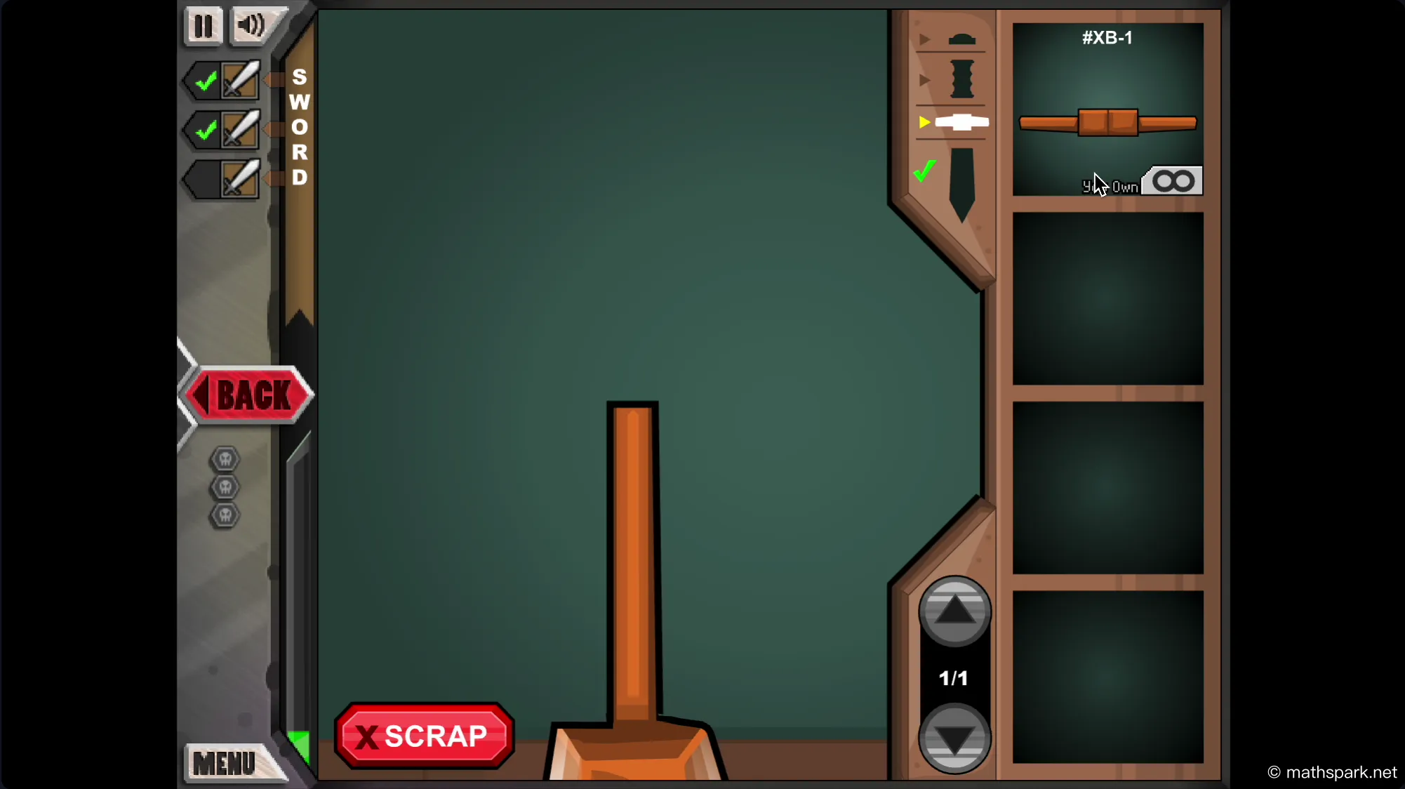 Assembling weapon parts perfectly in Jacksmith to boost stats