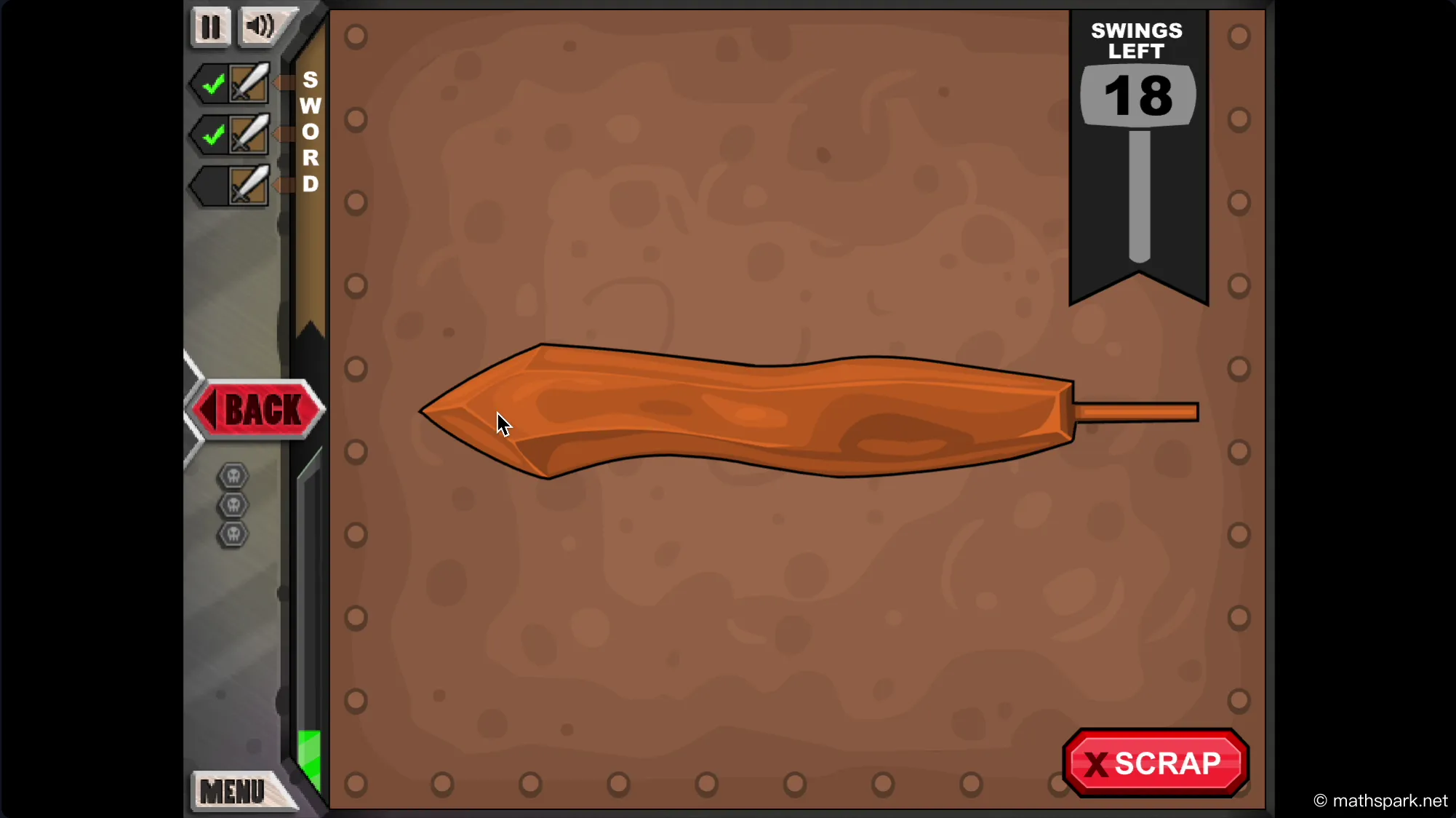 Jacksmith gameplay hammering a sword blade with precision