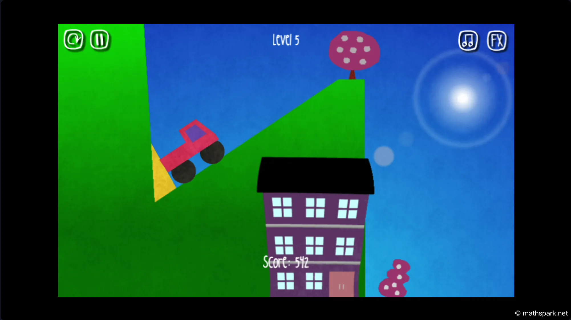 Jelly Truck performing a high jump and bouncing on landing