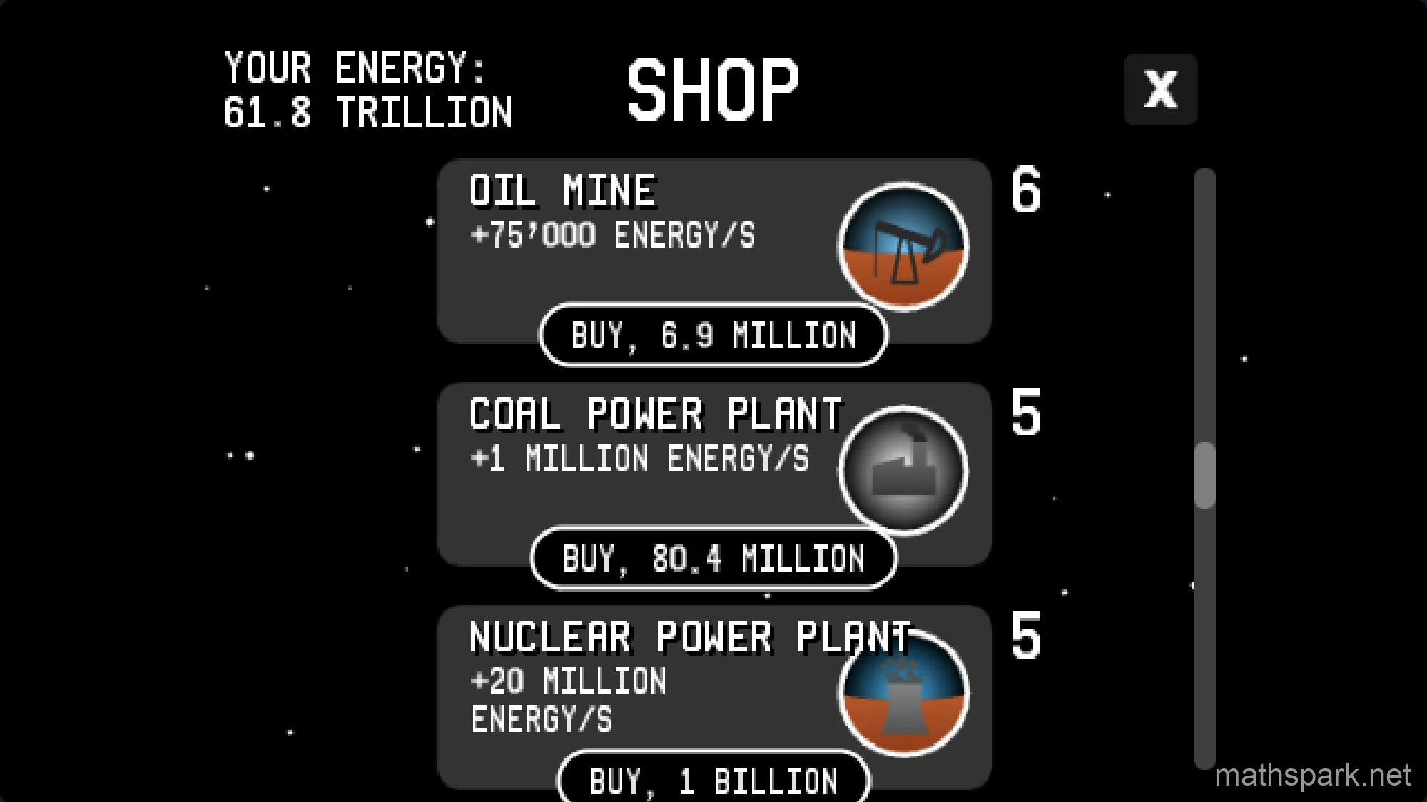 Exploring Mars and unlocking nuclear power upgrades in Planet Clicker